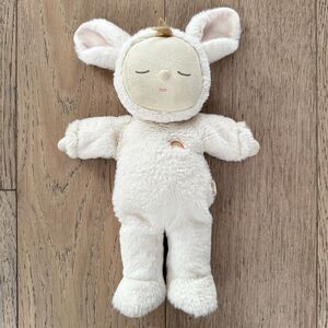 Olli Ella Cozy Dinkum Baby Doll Bunny Moppet Rabbit Easter Plush Stuffed Cream